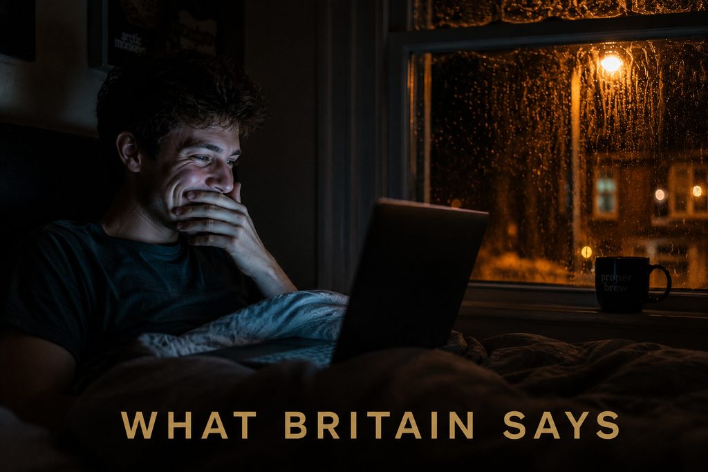 Best IPTV service Reddit threads read on a laptop by a rainy British window late at night