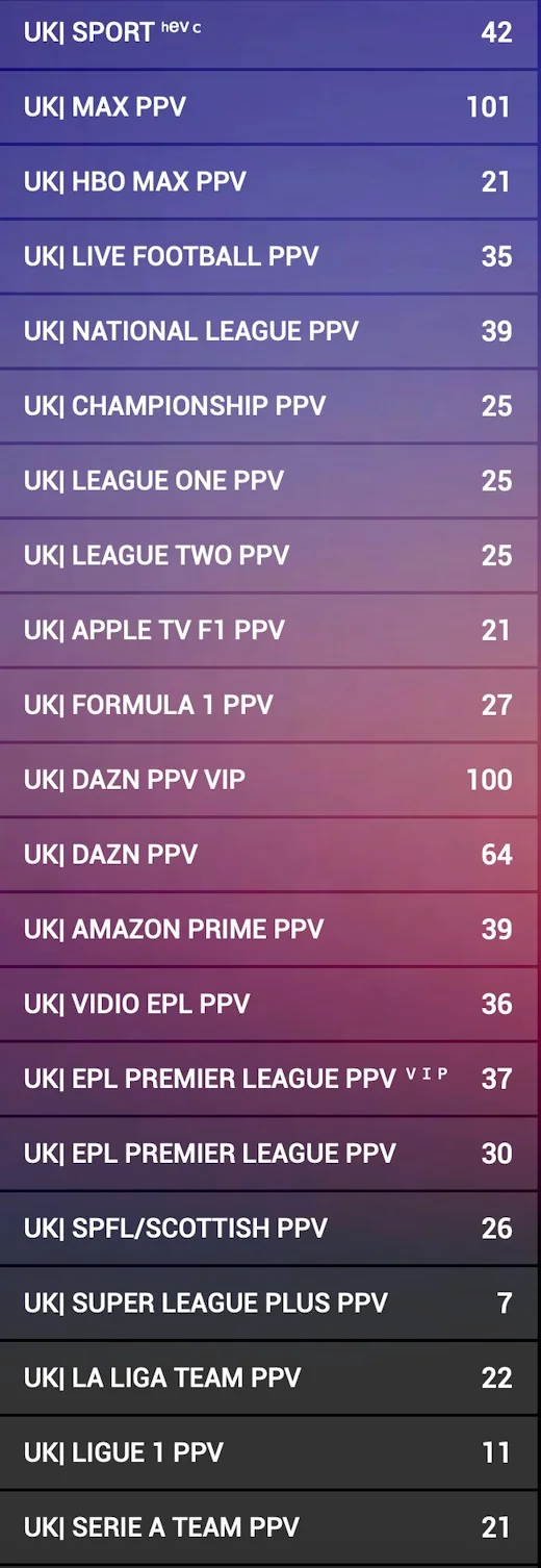 UK Football — EPL, EFL, F1, DAZN, La Liga, Serie A — 750+ channels
