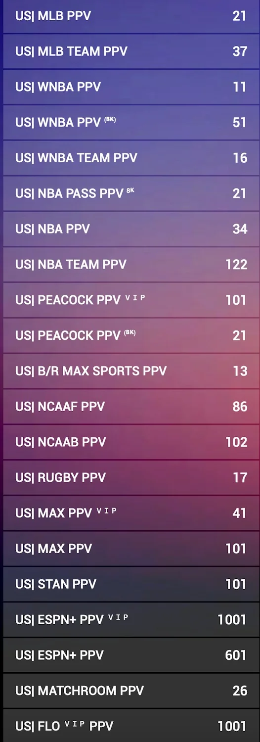 USA Sports & PPV channel package — MLB, NBA, NCAA, ESPN+ — 3,500+ channels